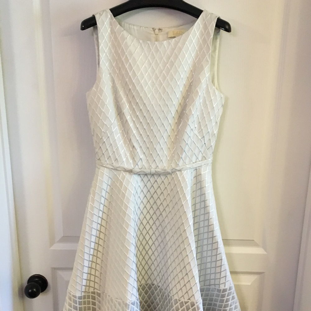 Erin White and Silver Dress